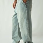 Loose Fit Baggy Jeans - Light Blue
