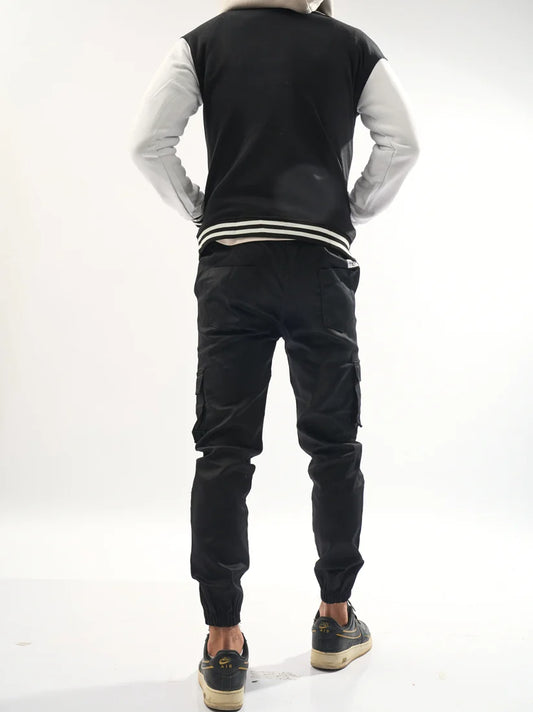 Fitted Black Cargo Pants
