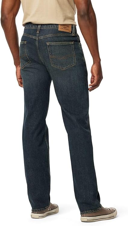 Levi's Strauss Signature (BLUE/Green Shade) stretched straight & comfort-fit.