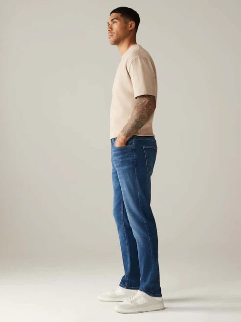 Men's Straight Fit Medium Blue Jean