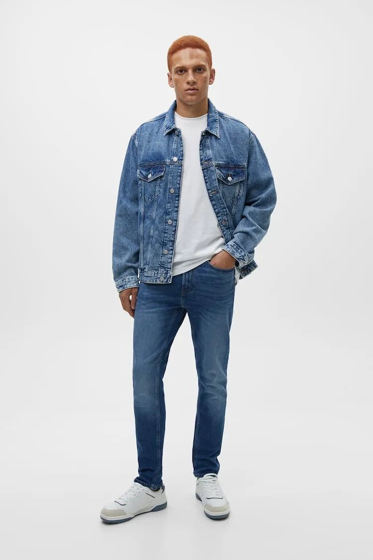 denim blue color PULL&BEAR | Straight and slim Comfort Fit – Export Quality