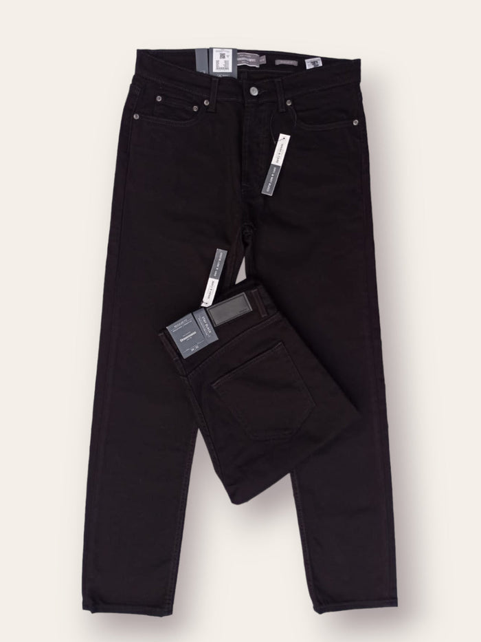 jet black colour PULL&BEAR Jeans straight and slim Comfort Fit – Export Quality