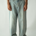 Loose Fit Baggy Jeans - Light Blue