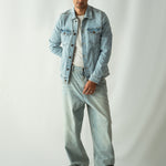 Loose Fit Baggy Jeans - Light Blue