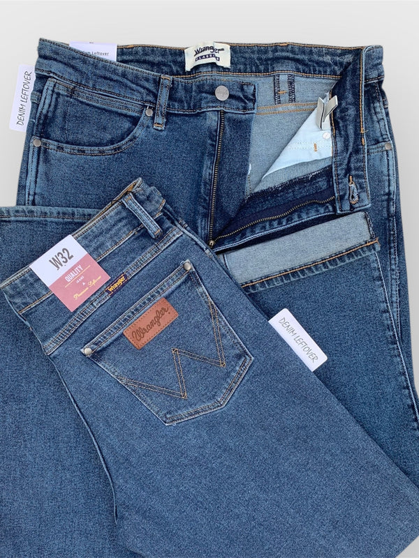 mid blue stretched -  straight & comfort-fit. export quality