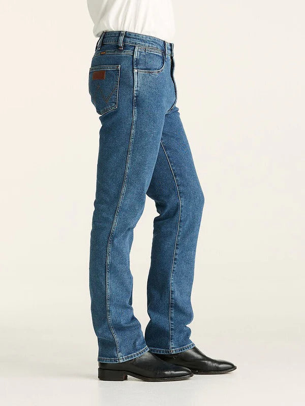 mid blue stretched -  straight & comfort-fit. export quality