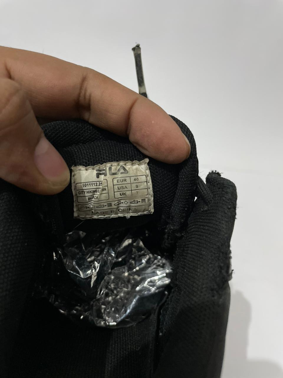 FILA  MEN BLACK-WHITE RUNNING SHOES