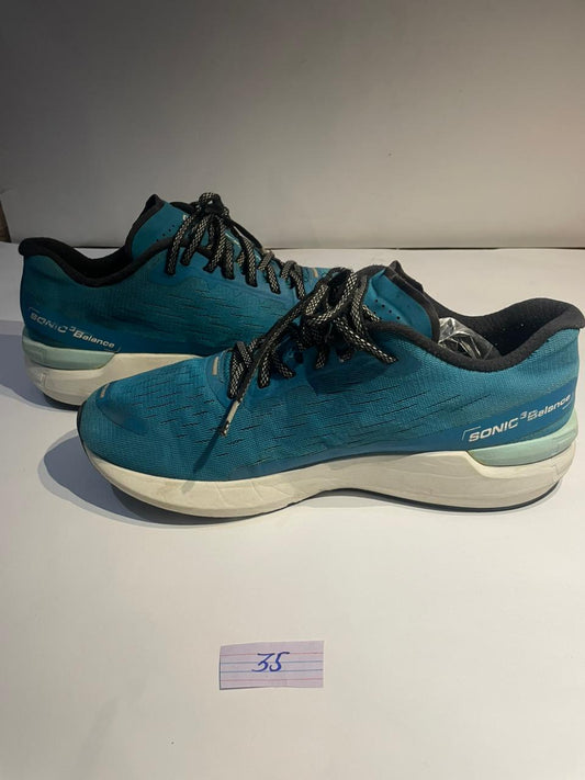 sonic green-white running shoes