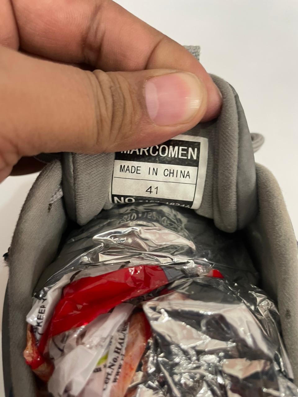 GREY BLACK RUNNING SHOES