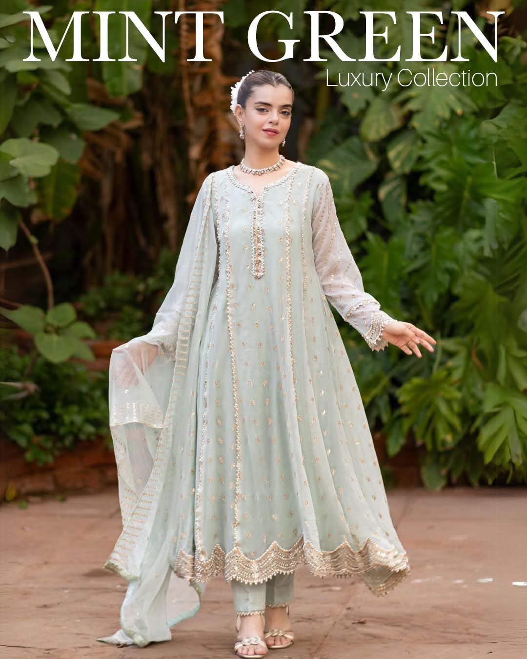 Mind Green Mauve Signature Couture | Stitched 3‑Piece Set