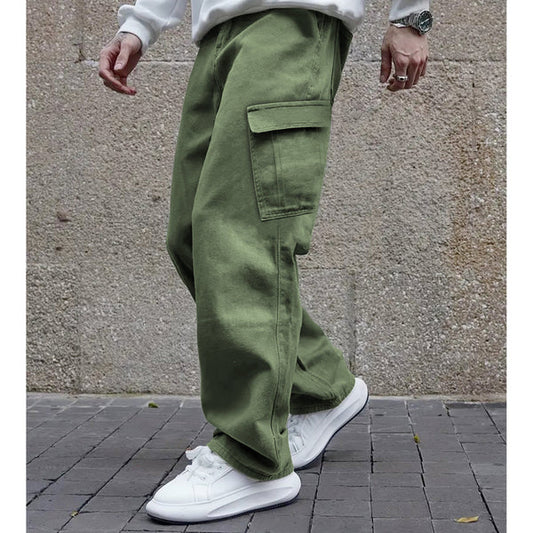 Jupiter French Twill Green Cotton Cargo Trouser
