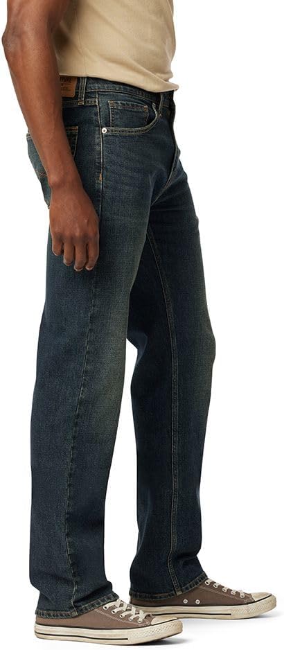 Levi's Strauss Signature (BLUE/Green Shade) stretched straight & comfort-fit.