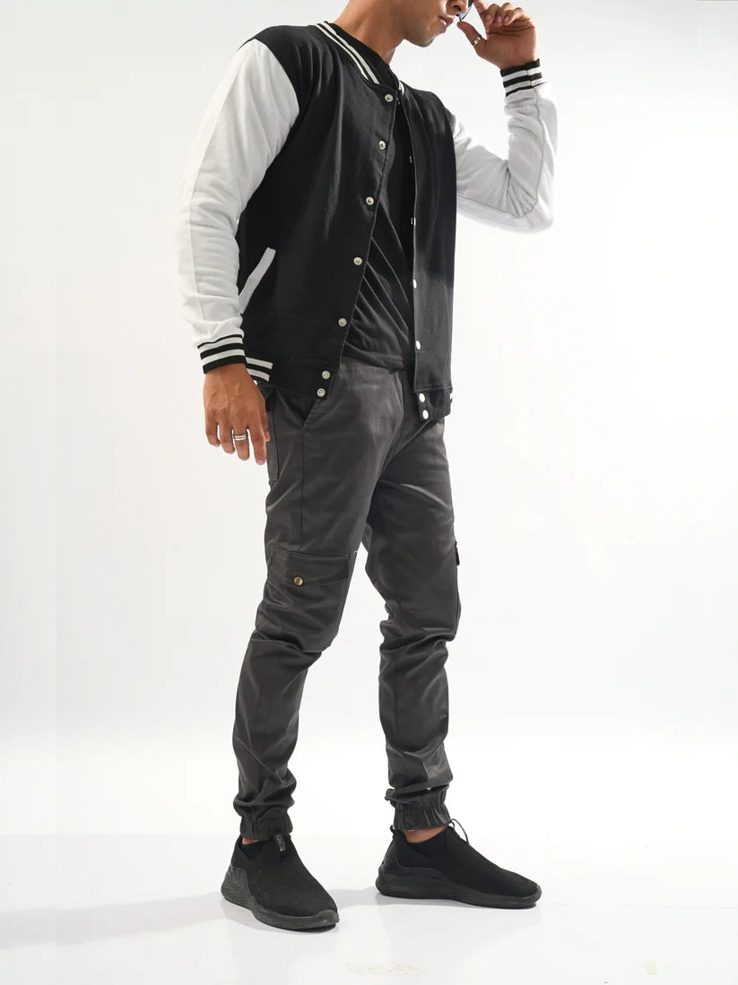 Fitted Grey Cargo Pants