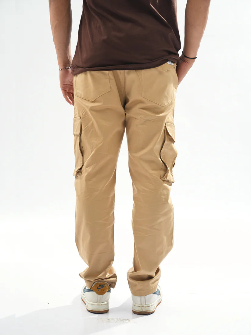 Straight-fit Khaki Cargo Pants