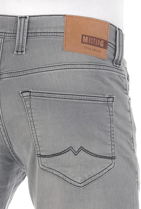 MUSTANG LT. GREYEXPORT LEFTOVER Men's Straight FIT JEANS 100% ORIGINAL