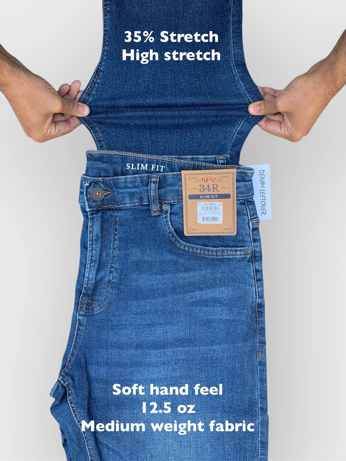 Men's Straight Fit Medium Blue Jean