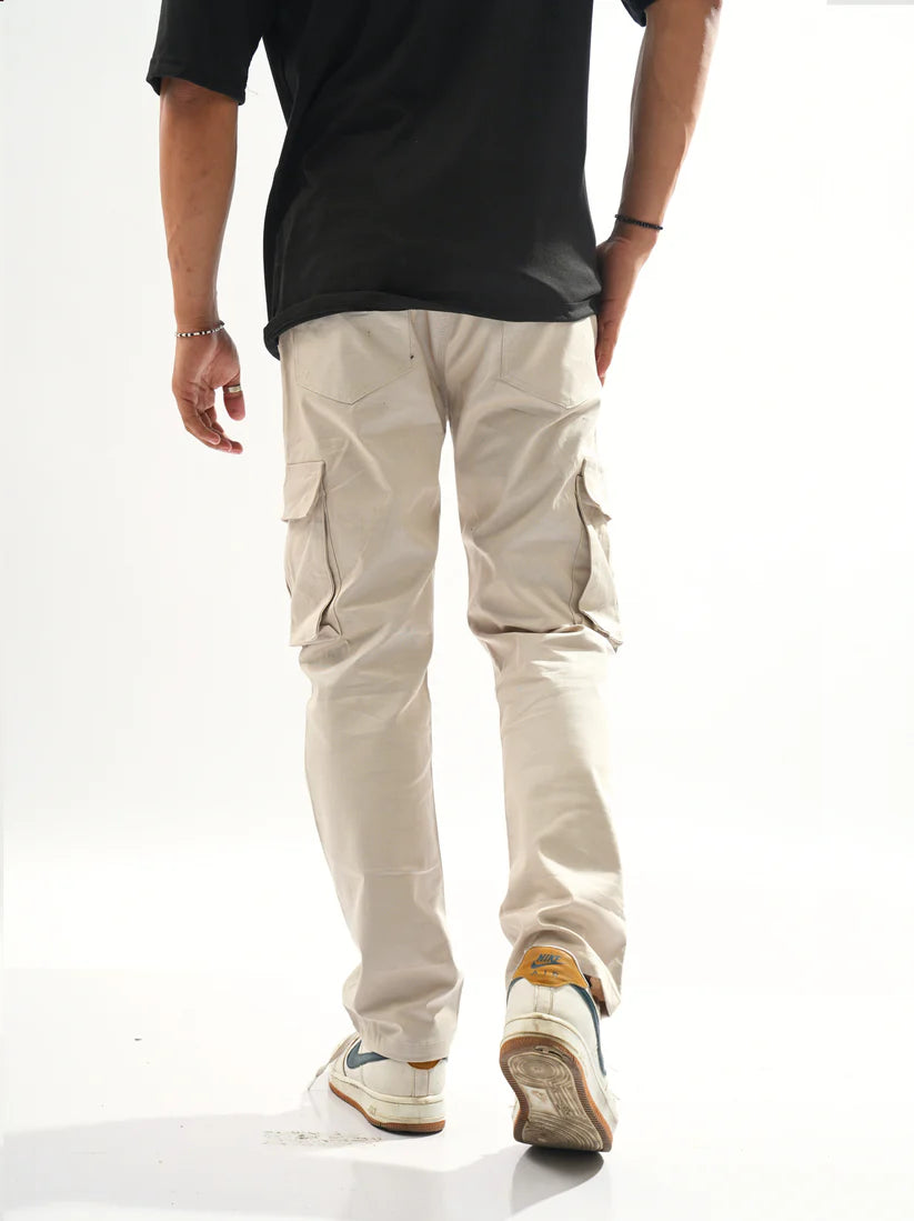Straight-fit Offwhite Cargo Pants