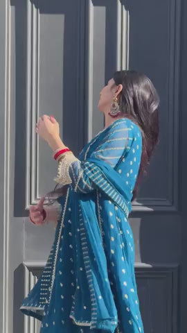 Blue Luxury Signature Couture | Stitched 3‑Piece Set