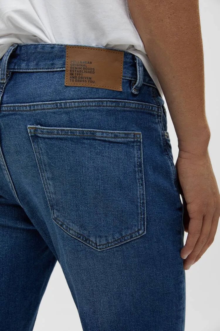 denim blue color PULL&BEAR | Straight and slim Comfort Fit – Export Quality