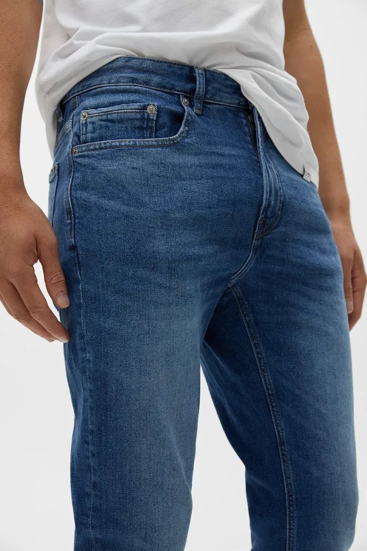 denim blue color PULL&BEAR | Straight and slim Comfort Fit – Export Quality